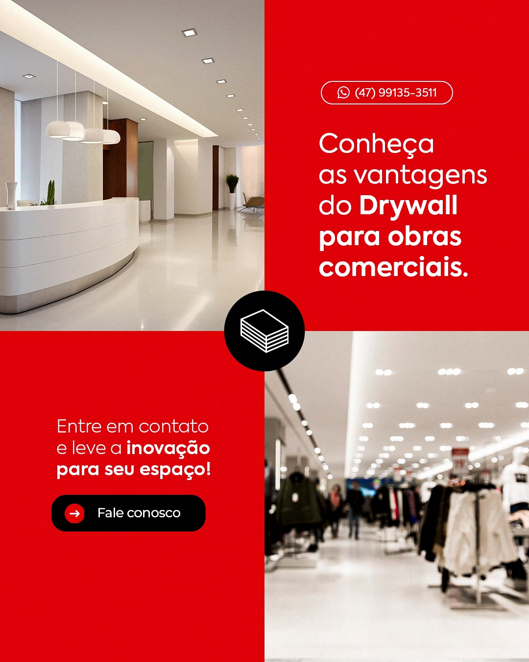 Vantagens do Drywall para Obras Comerciais